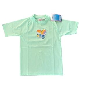 Kanu Surf Girls Jade Rash Guard Sz 14/16 Sun Protection 50+ Ice Green Surf Swim